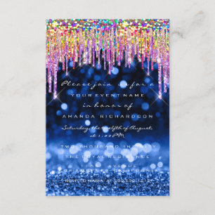 Invitation Parties scintillant  Mariage fête d'anniversaire B