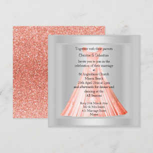 INVITATION PARTIES SCINTILLANT MODERNE APRICOT GOWN FAIRE-PAR