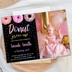 Invitation Parties scintillant noir rose clair photo Donthday