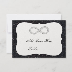 Invitation Parties scintillant noire Diamant Infinie Table Ca