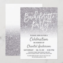 Parties scintillant Ombre Bachelorette en argent b