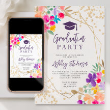 Parties scintillant or floral fleur sauvage gradua