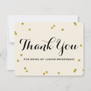 Invitation Parties scintillant or   Junior Bridesmaid Merci C