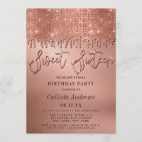Parties scintillant or Rose glamour Pixels Sweet 1