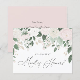 Invitation Parties scintillant Pastel Flowers Maid of Honor P