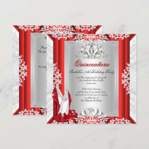 Invitation Parties scintillant Quinceanera 15e anniversaire d