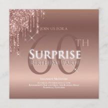 Parties scintillant rose blanc 60e Anniversaire su
