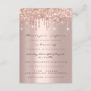 Invitation Parties scintillant  Rose Confetti Bridal Sweet 16