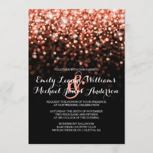 Invitation Parties scintillant rose Éclate Élégante Invitatio