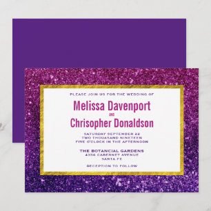 Invitation Parties scintillant rose et violet Gemstones Mari
