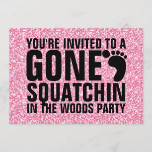INVITATION PARTIES SCINTILLANT ROSE FILLE IMPRIMÉE PARTI SQUA