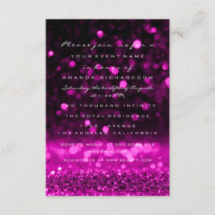 Invitation Parties scintillant rose Fuchsia Mariage mariée do