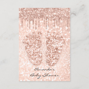 Invitation Parties scintillant Rose Gold Baby shower Pied pie