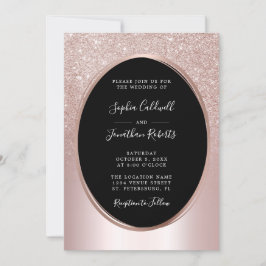 Invitation Parties scintillant rose Gold Blush tout en un Mar