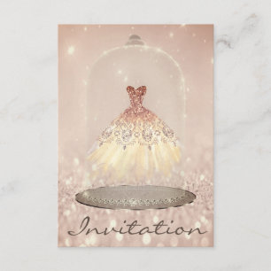 Invitation Parties scintillant Rose Gold Diamond Robe Douce 1