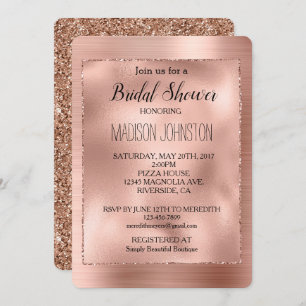 Invitation Parties scintillant rose Gold Glam