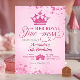 Invitation Parties scintillant rose Jour de l'anniversaire