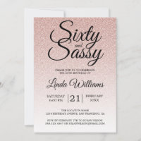 Parties scintillant rose Ombre 60 et Sassy 60e ann