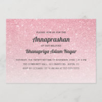 Parties scintillant rose Ombre Annaprashan Premier