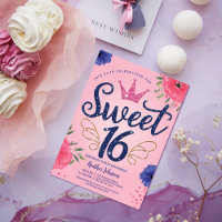 Parties scintillant rose Princesse Couronne Sweet