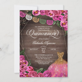 Invitation Parties scintillant rose rustique Gown Fiesta Quin