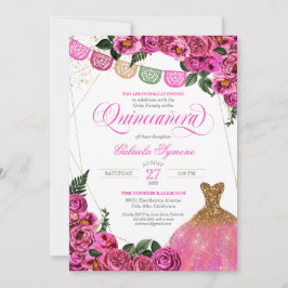 Invitation Parties scintillant rose rustique Gown Fiesta Quin