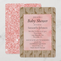 Parties scintillant rose saumon Baby shower Brown