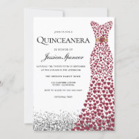 Parties scintillant Rouge Amour Coeur Robe Quincea