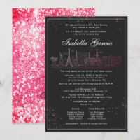 Parties scintillant rouge Las Vegas Quinceañera An