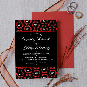 Invitation Parties scintillant rouge Monogram Poker Chip Casi