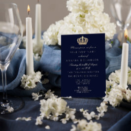 Invitation Parties scintillant royale de la Couronne d'or de 