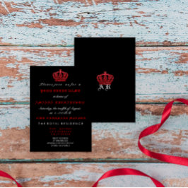 Invitation Parties scintillant royale de la Couronne noire ro
