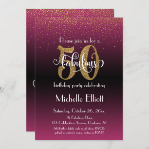 Invitation Parties scintillant & Script 50 & Fabulous sur Hot