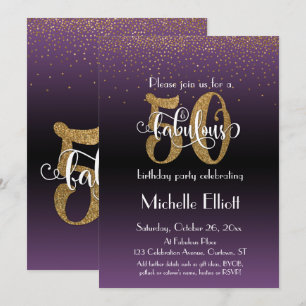 Invitation Parties scintillant & Script 50 & Fabulous sur Pur