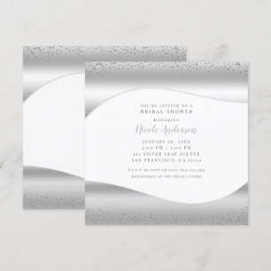 Invitation Parties scintillant Silver Wave Sparkle Fête des m
