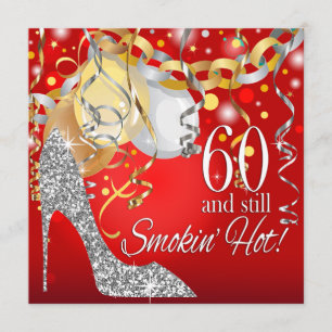 Invitation Parties scintillant Stiletto 60e anniversaire   ar