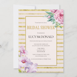 Invitation Parties scintillant Stripes & Floral Bridal Show I