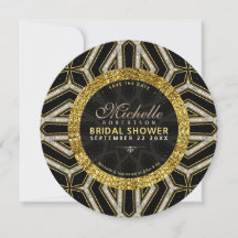 Parties scintillant Style Gold Croix Noire Fête de