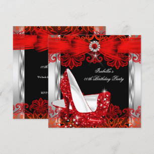 Invitation Parties scintillant talons hauts Rouge dentelle Di