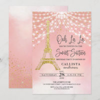 Parties scintillant Tour Eiffel Or Éclairage doux