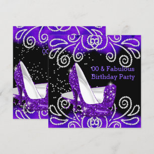 Invitation Parties scintillant violet fabuleux talons hauts f