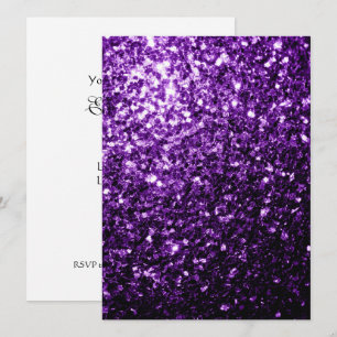 Invitation Parties scintillant violet foncé étincelles Person