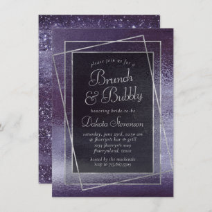 Invitation Parties scintillant violette brillante Foil Spar