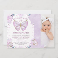 Parties scintillant violette Photo Papillon Baiser