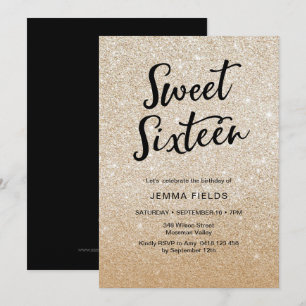 Invitation Parties scintillantes de rose d'invitation