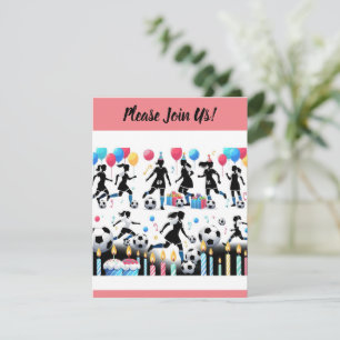 Invitation Partition avec notre Lady Soccer Party