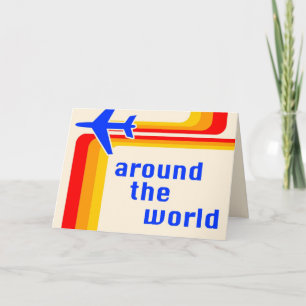 Invitation partout dans le monde : rayures rétro
