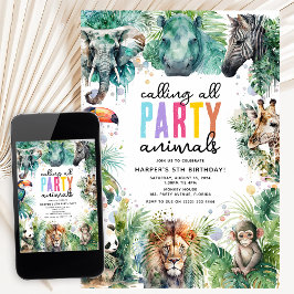 Invitation Party Like It's Your Birthday Sarfari Themed Kids