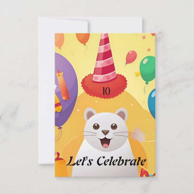 Invitation "Party Palooza : anniversaire (Devant)