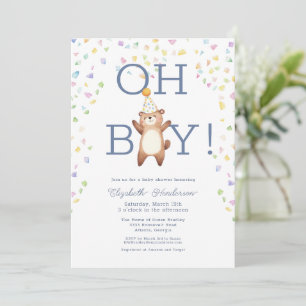 Invitation Party Teddy Bear C'est un garçon Baby shower Invit